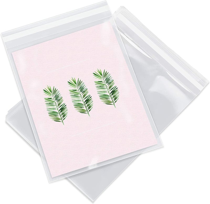 Pack It Chic - 6    X 9    (200 Pack) Clear Resealable Cello Poly Bags - Fits 6X9 Prints, Photos, A7 A8 A9 Cards & Envelopes - Self Seal - Image 1